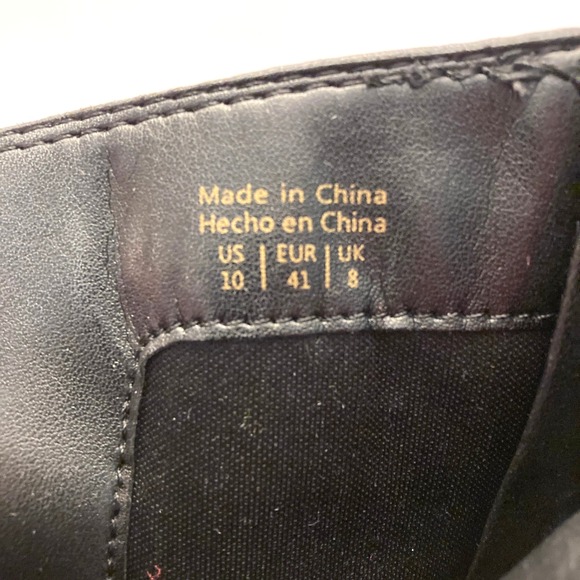 Aldo Ocauma Combat Boots Black Leather Buckle Straps Womens 10 EU 41 Side Zip - Picture 9 of 9